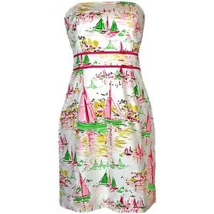 JCrew Strapless Dress. The Print!